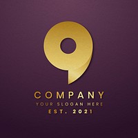 Luxury business logo vector gold icon design