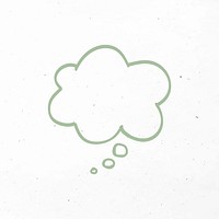 Green thought bubble cartoon business clipart