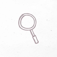 Minimal magnifying glass with doodle design