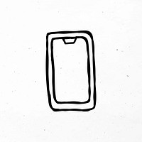 Minimal hand drawn smartphone icon