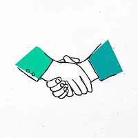 Green hand drawn partnership clipart