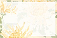 Hand drawn chrysanthemum border frame