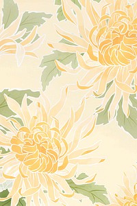Hand-drawn chrysanthemum background vector