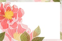 Hand drawn rose frame vector flower border
