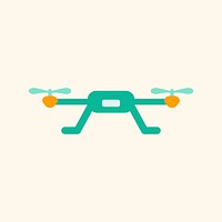 Cartoon drone psd agricultural technology icon