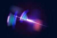 Abstract purple lens flare with spectrum ghost design element