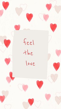 Feel the love template vector for social media story