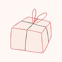 Valentine gift box illustration for social media post