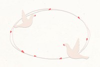 Lovely birds frame for Valentine's day