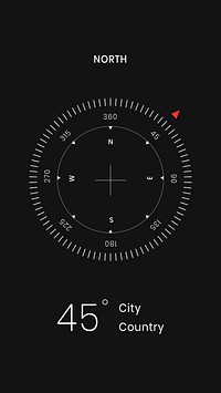 Smart compass screen and weather forecast