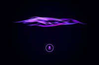Neon purple glow voice user interface modern design
