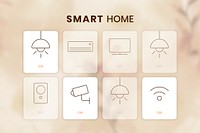 Remote home control application psd user interface