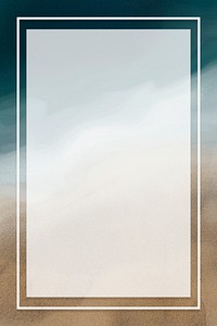 White frame psd watercolor beach background