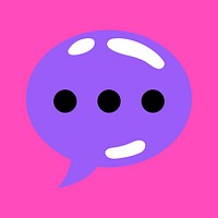 Comment sign vector in vivid purple