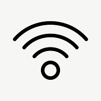 Wifi outlined icon vector for social media app