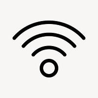Wifi outlined icon psd for social media app
