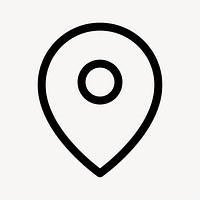 Location pin outlined icon for social media app
