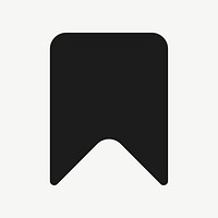 Bookmark filled icon vector black for social media app