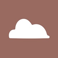 Weather forecast app icon cloud illustration simple flat style