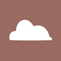 Weather forecast app icon psd cloud illustration simple flat style