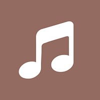 Music mobile app icon simple flat style