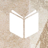 eBook mobile app icon on aesthetic textured background