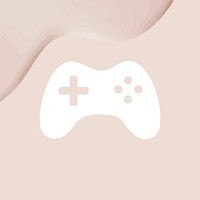 Game console app icon psd for mobile phone pink textured background