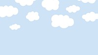 Cute background psd with fluffy cloud pattern