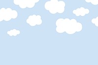 Cute background with fluffy cloud pattern
