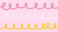 Doodle background vector in cute pastel pattern