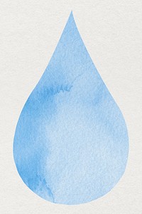 Water drop blue watercolor design element