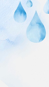 Water drop vector blue wallpaper watercolor illustration
