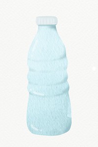 Plastic bottle watercolor psd design element
