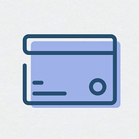 Credit card financial outline icon