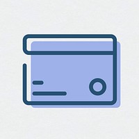 Credit card financial icon vector
