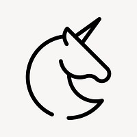 Unicorn icon business strategy symbol