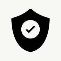 Security shield icon vector protection symbol
