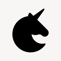 Unicorn icon psd business strategy symbol