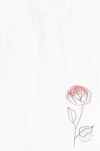 Textured background with rose feminine line art illustration