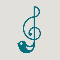 Sol key musical note vector icon flat design