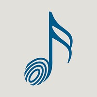 Editable semiquaver musical note vector flat design