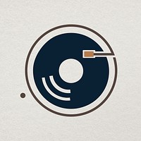 Vinyl record psd icon minimal design
