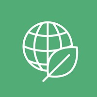 Sustainable planet business icon psd in simple line