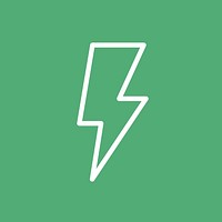 Lightning icon  for business in simple line