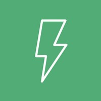 Lightning icon vector for business in simple line