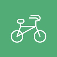 Bicycle icon for business in simple line