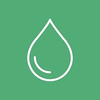 Water drop icon vector for business in simple line
