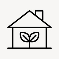 Sustainable living household icon for business in simple line