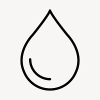 Water drop icon for business in simple line