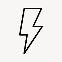 Lightning icon psd for business in simple line